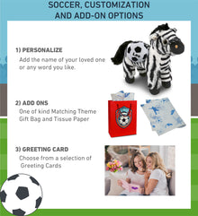 SUPER-SOFT PLUSH - ZEBRA 9" WITH SOCCER PLUSH