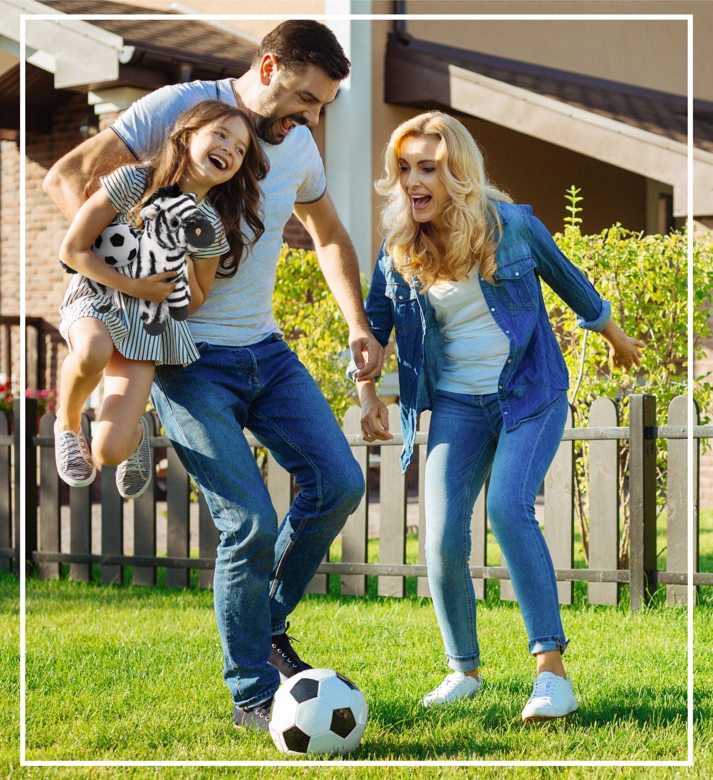 SUPER-SOFT PLUSH - ZEBRA 9" WITH SOCCER PLUSH