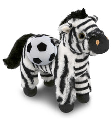 SUPER-SOFT PLUSH - ZEBRA 9" WITH SOCCER PLUSH