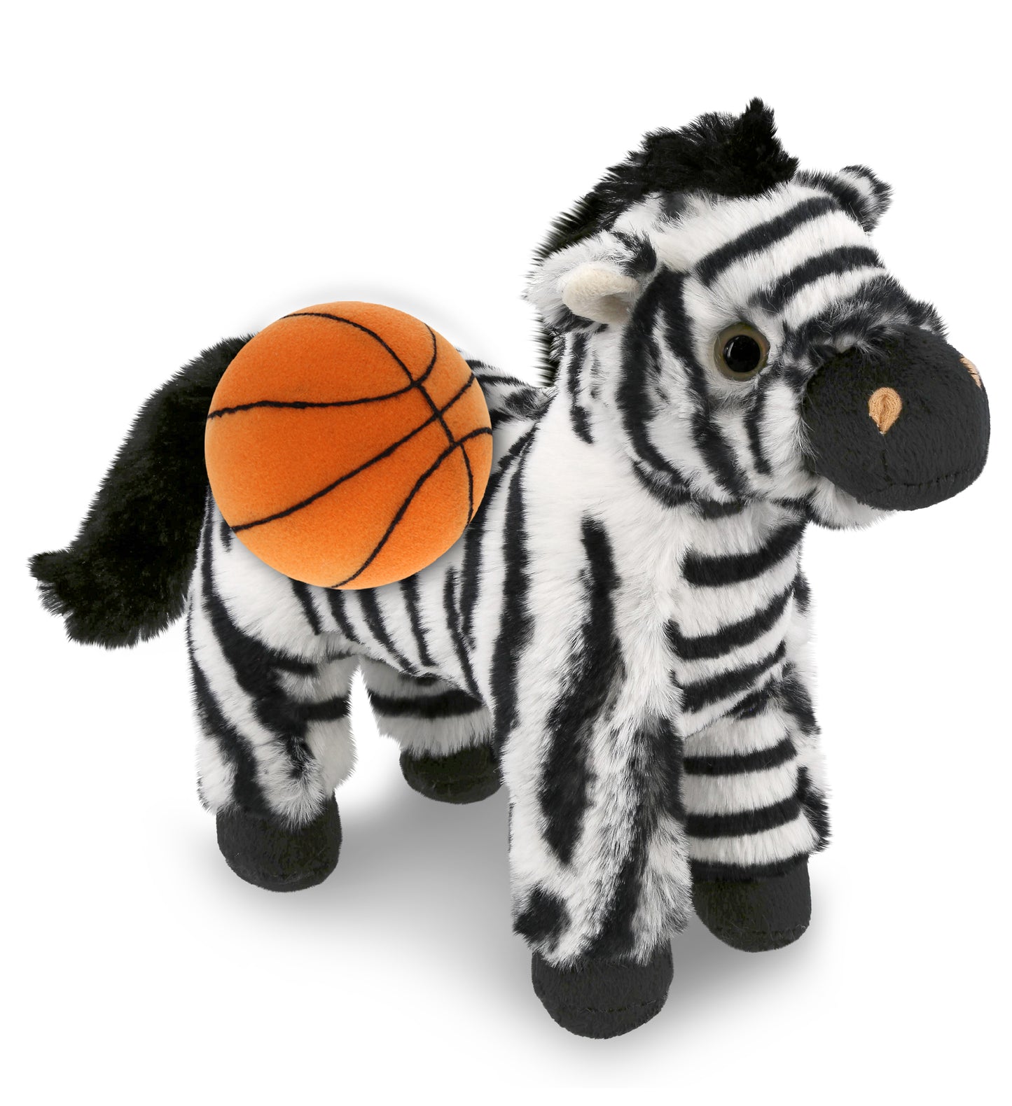 PLUSH BASKETBALL - SUPER-SOFT PLUSH - ZEBRA 9"