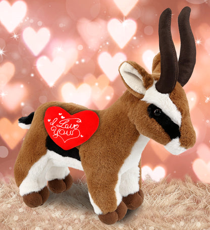 PLUSH I LOVE YOU RED HEART - SUPER-SOFT PLUSH - ANTELOPE 10"