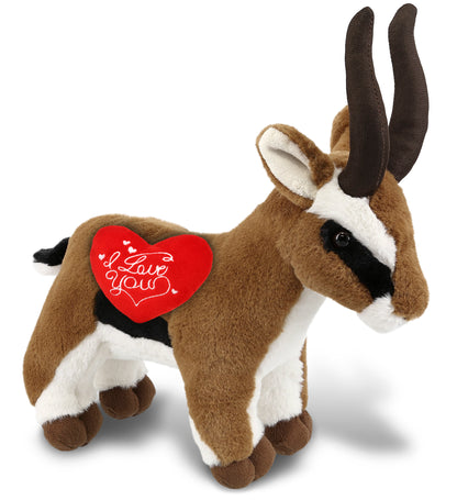 PLUSH I LOVE YOU RED HEART - SUPER-SOFT PLUSH - ANTELOPE 10"