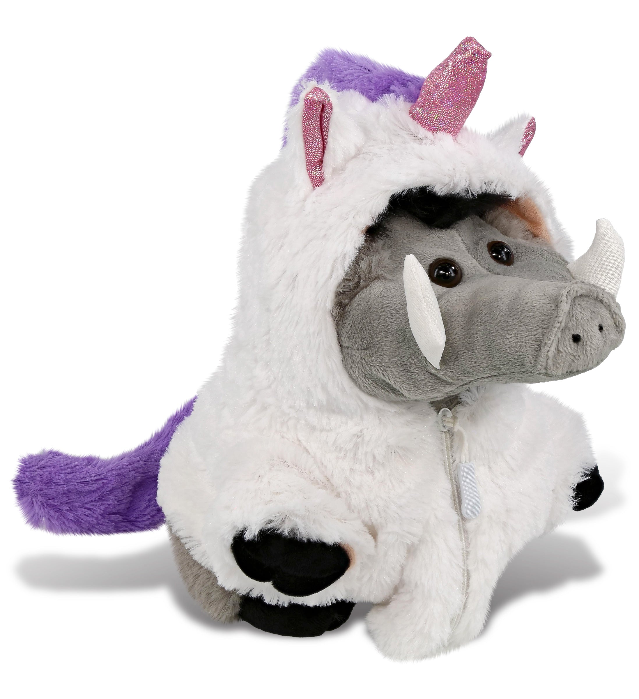 PLUSH UNICORN - SUPER-SOFT PLUSH - GREY BOAR 7.5"