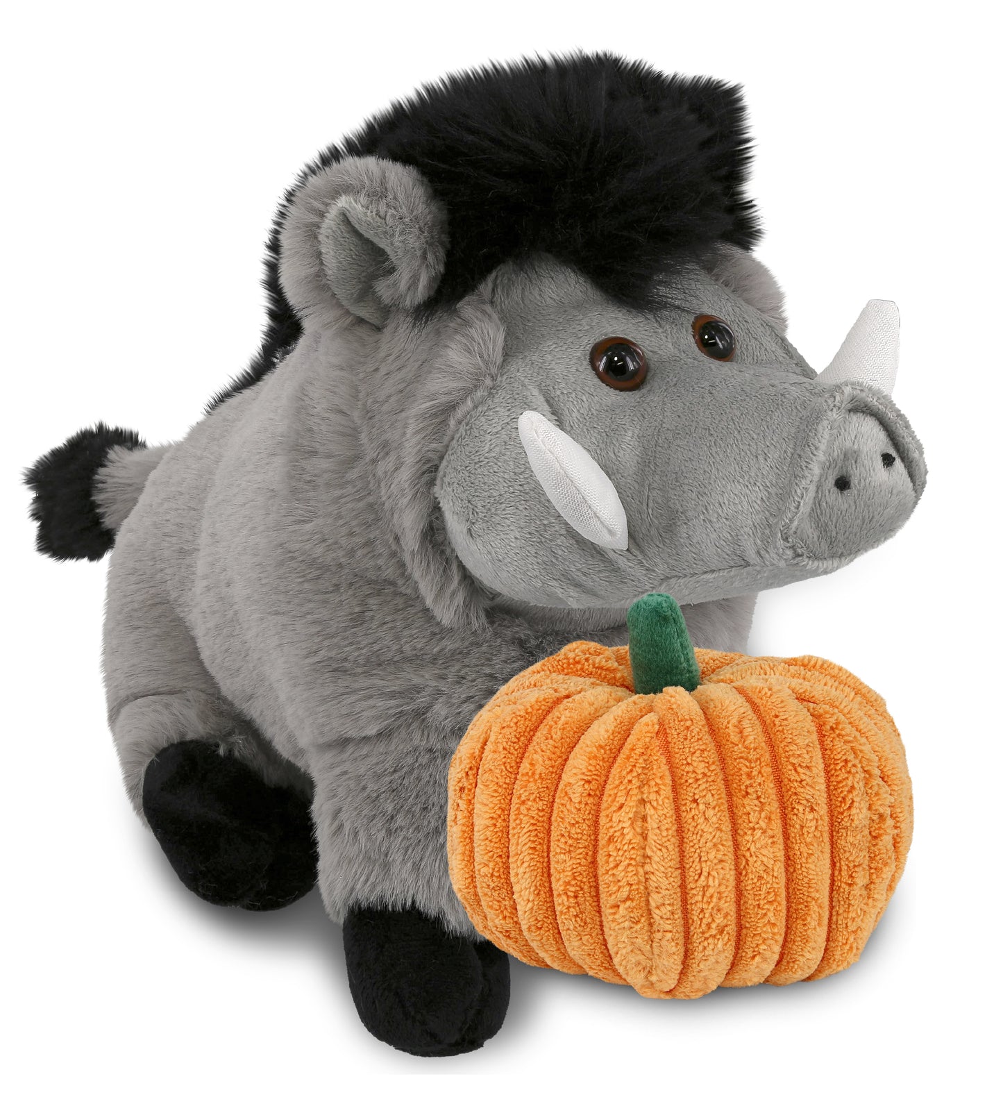 PLUSH PUMPKIN - SUPER-SOFT PLUSH - GREY BOAR 7.5"