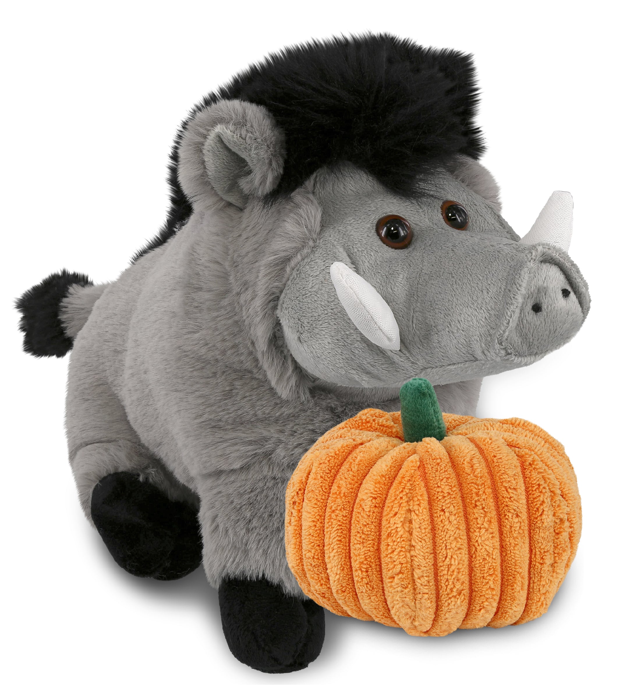 PLUSH PUMPKIN - SUPER-SOFT PLUSH - GREY BOAR 7.5"