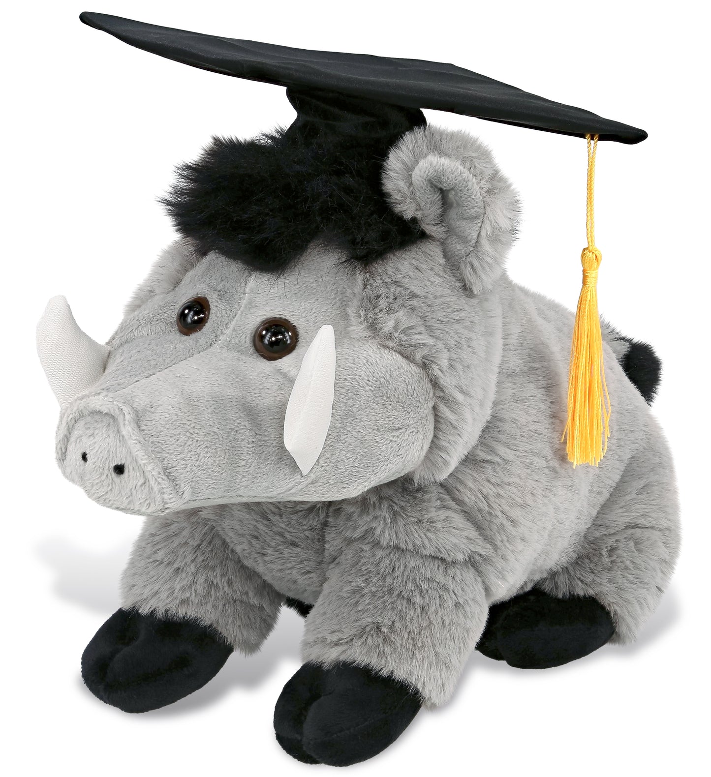 PLUSH GRADUATION - SUPER-SOFT PLUSH - GREY BOAR 7.5"