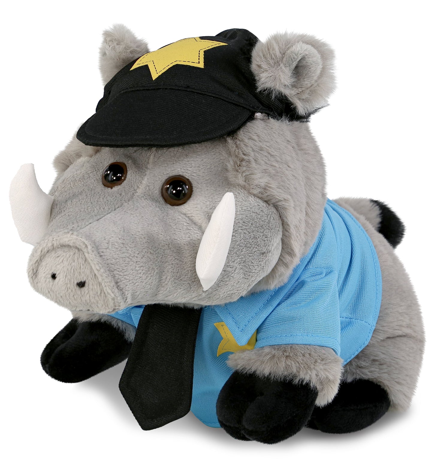 PLUSH POLICE - SUPER-SOFT PLUSH - GREY BOAR 7.5"