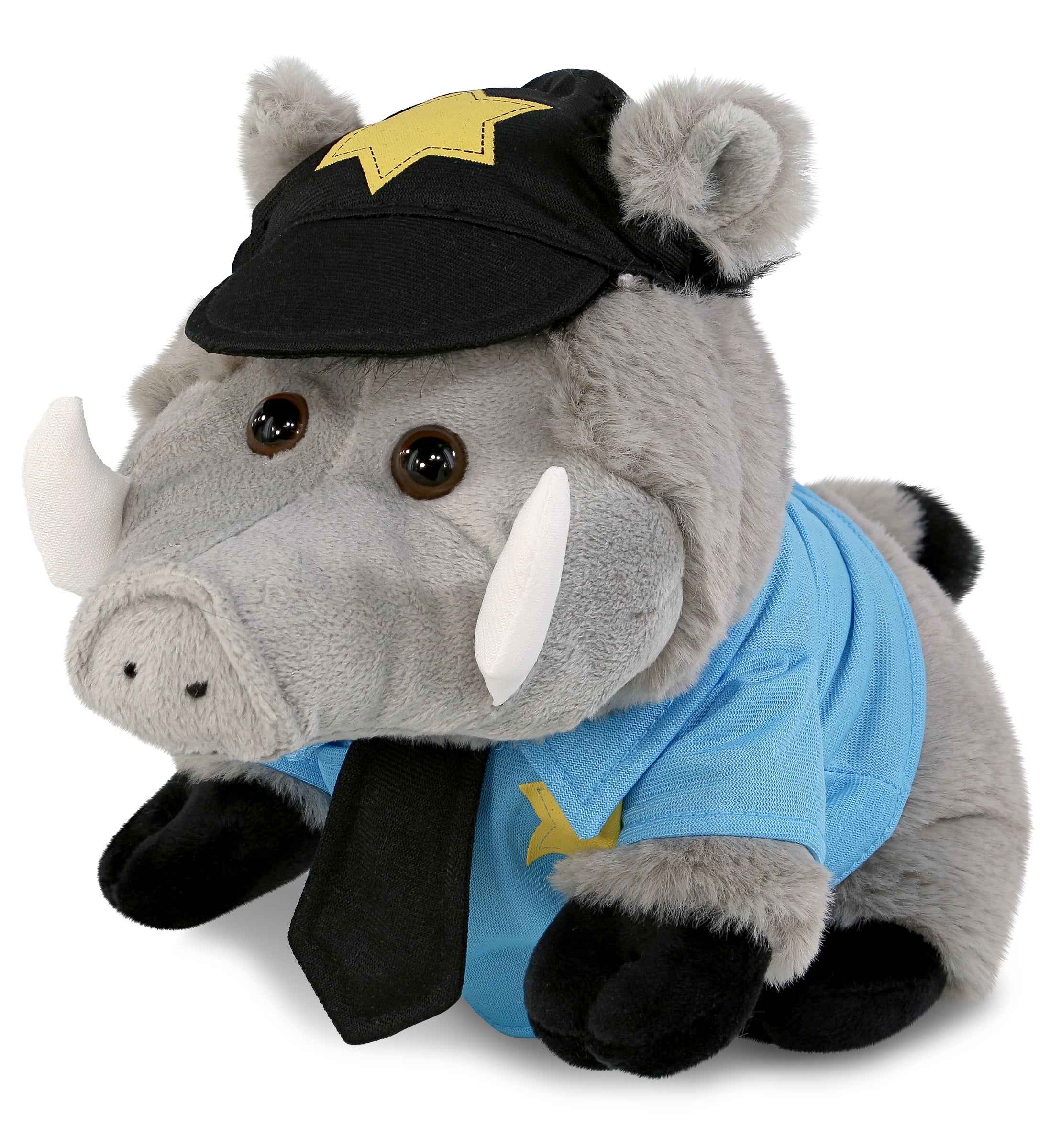 PLUSH POLICE - SUPER-SOFT PLUSH - GREY BOAR 7.5"