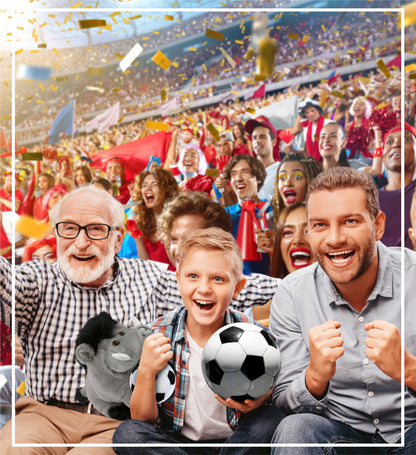 SUPER-SOFT PLUSH - GREY BOAR 7.5" WITH SOCCER PLUSH