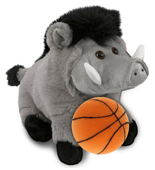 PLUSH BASKETBALL - SUPER-SOFT PLUSH - GREY BOAR 7.5"