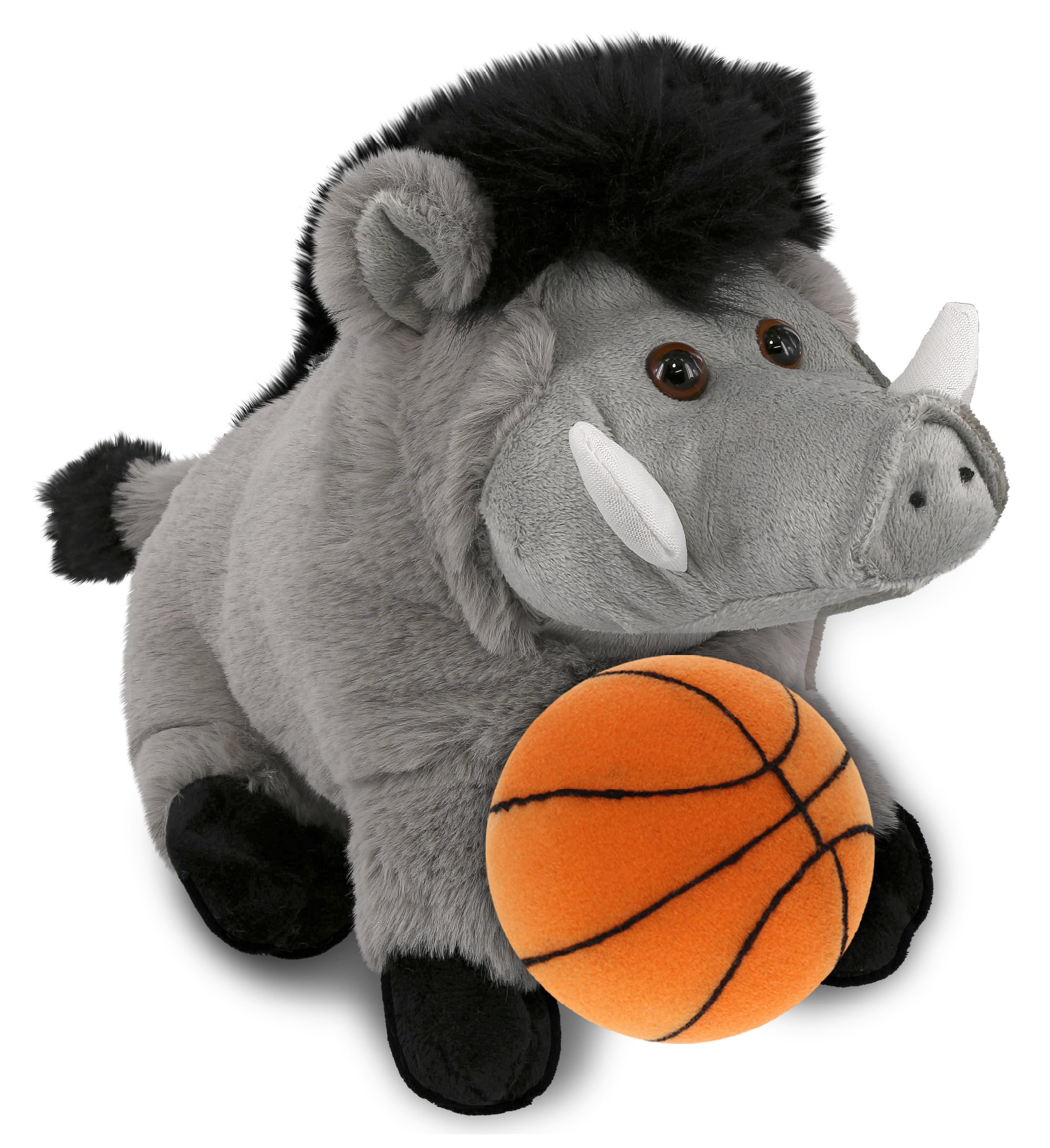 PLUSH BASKETBALL - SUPER-SOFT PLUSH - GREY BOAR 7.5"