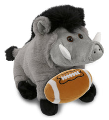 SUPER-SOFT PLUSH - GREY BOAR 7.5" WITH FOOTBALL PLUSH