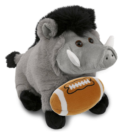 SUPER-SOFT PLUSH - GREY BOAR 7.5" WITH FOOTBALL PLUSH