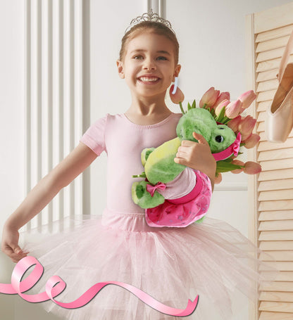 SUPER SOFT PLUSH - GREEN DINOSAUR Ballerina