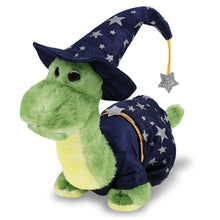 SUPER SOFT PLUSH - GREEN DINOSAUR WITH WIZARD DRESS UP