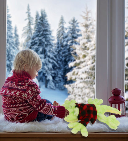 SUPER SOFT PLUSH - GECKO WITH RED PLAID HOODIE