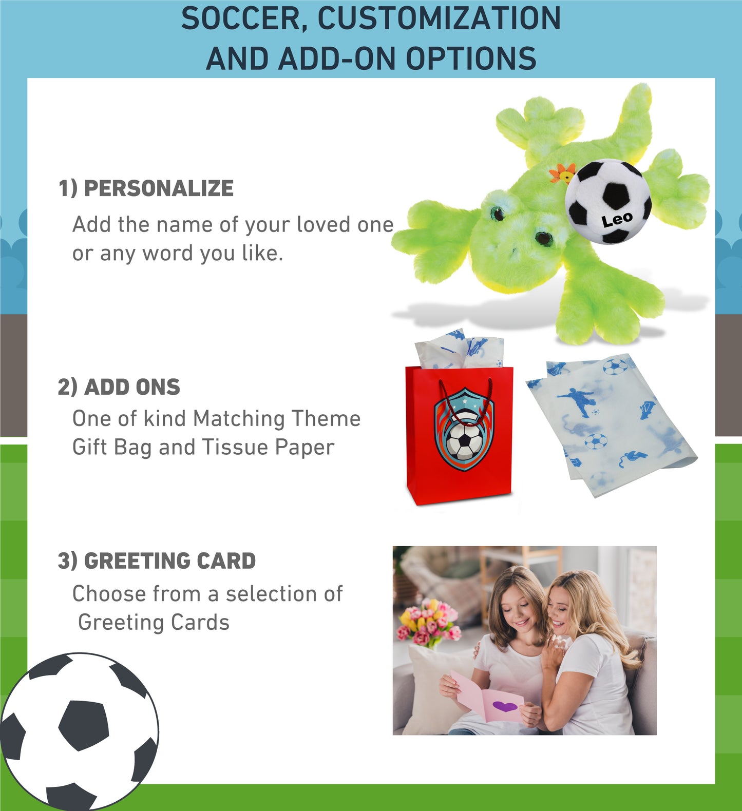 SUPER SOFT PLUSH - GECKO WITH SOCCER PLUSH