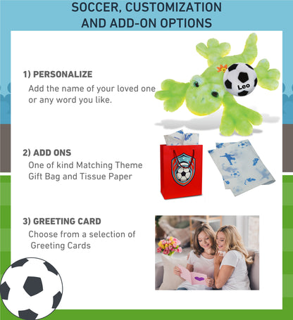 SUPER SOFT PLUSH - GECKO WITH SOCCER PLUSH