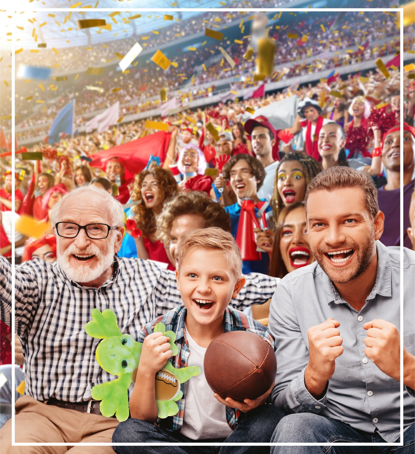 SUPER SOFT PLUSH - GECKO WITH FOOTBALL PLUSH