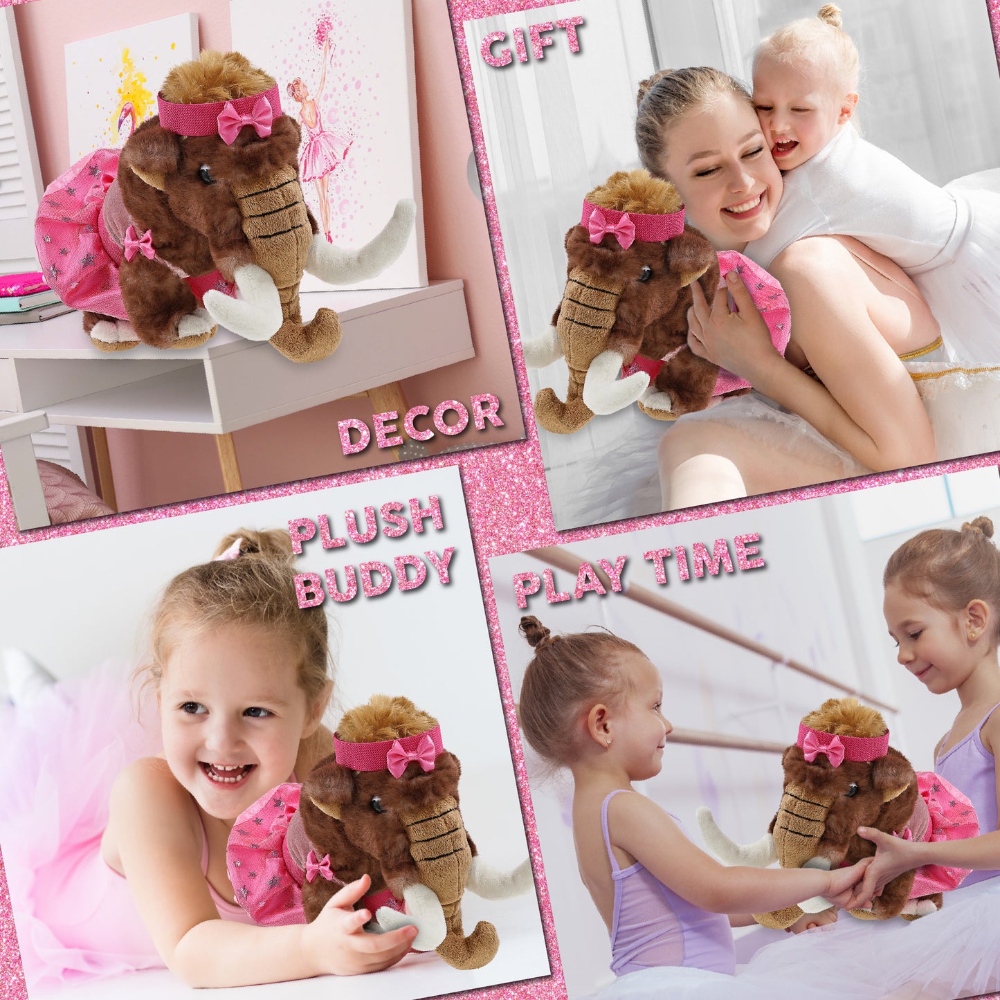 SUPER SOFT PLUSH - WILD MAMMOTH LARGE BALLERINA