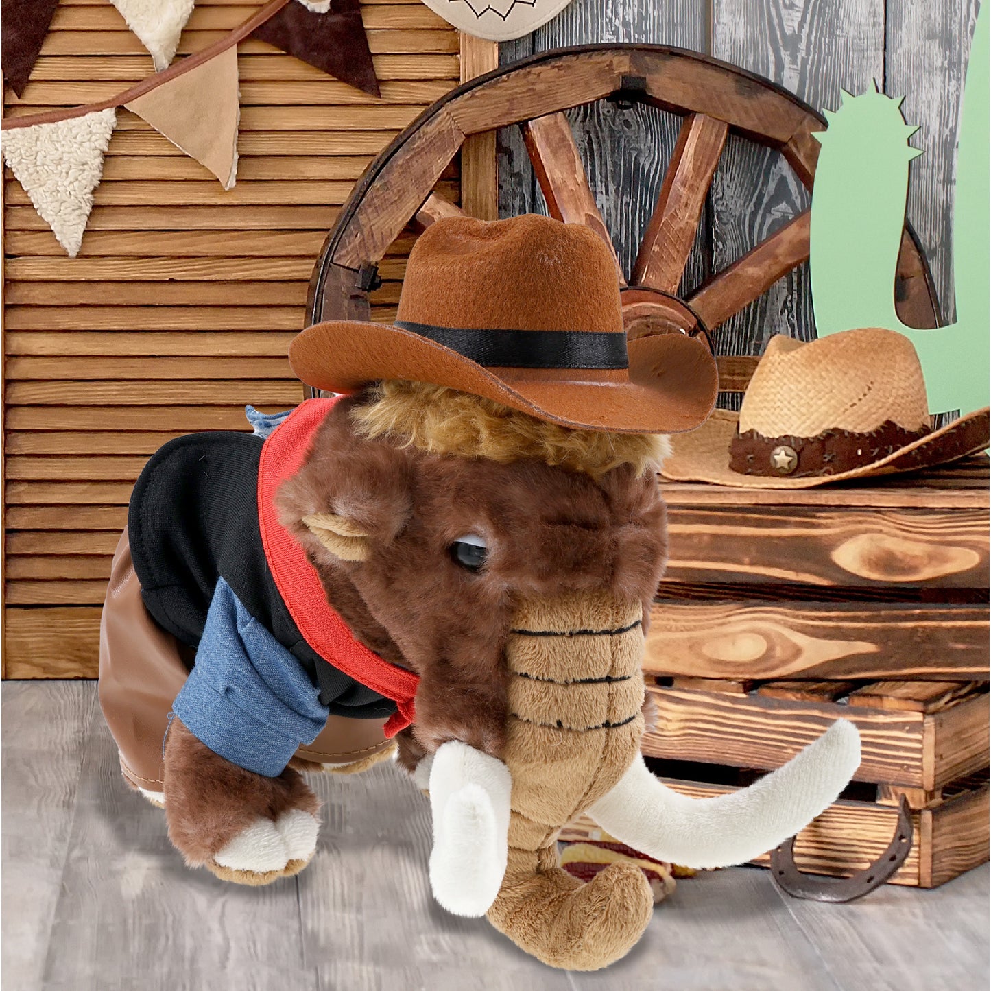 SUPER SOFT PLUSH - WILD MAMMOTH LARGE COWBOY DRESS UP