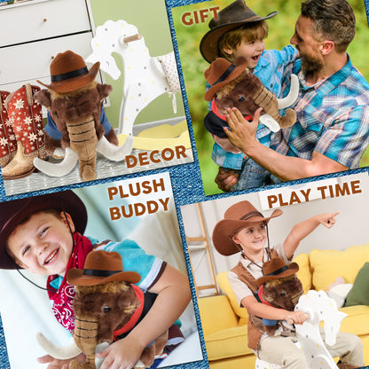 SUPER SOFT PLUSH - WILD MAMMOTH LARGE COWBOY DRESS UP