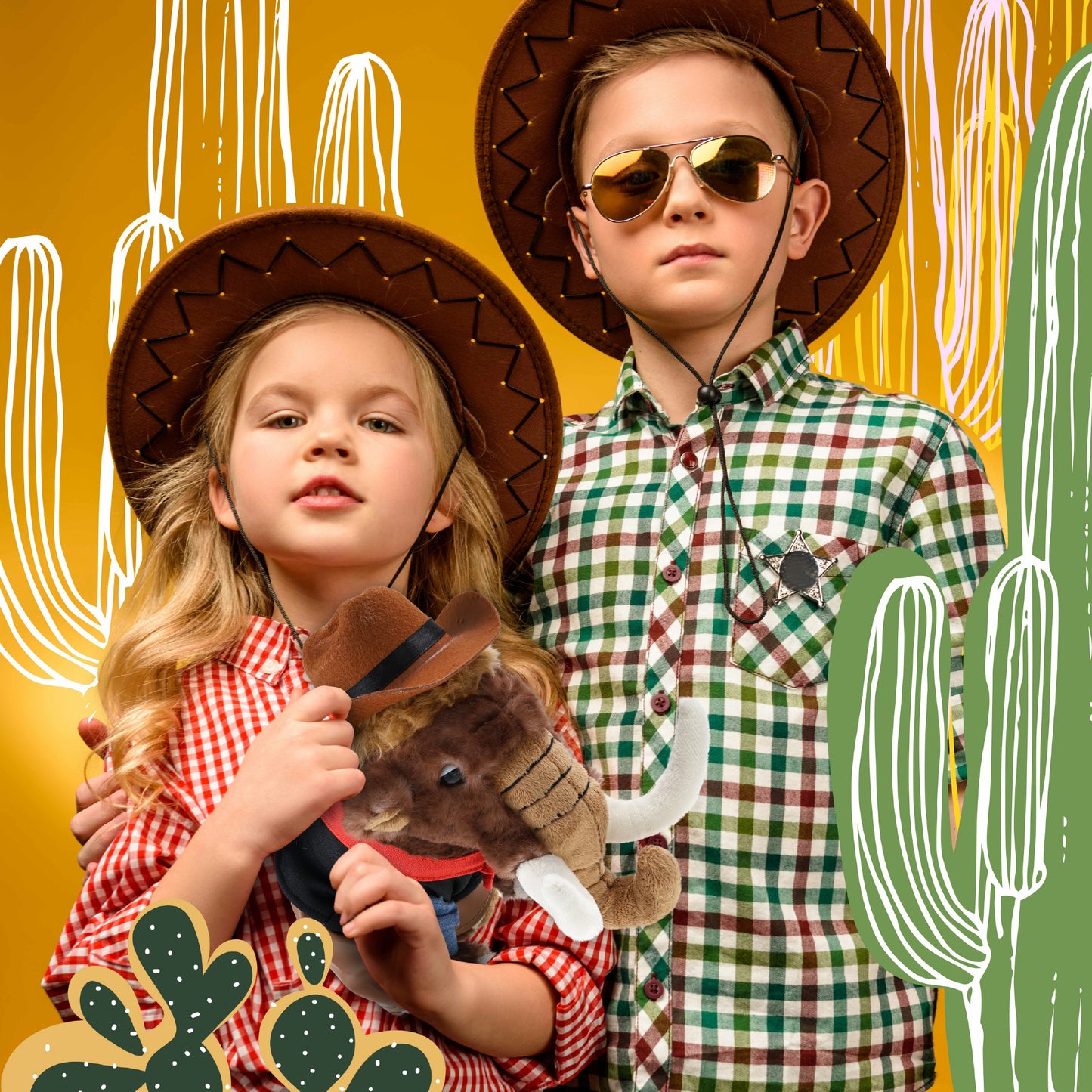 SUPER SOFT PLUSH - WILD MAMMOTH LARGE COWBOY DRESS UP