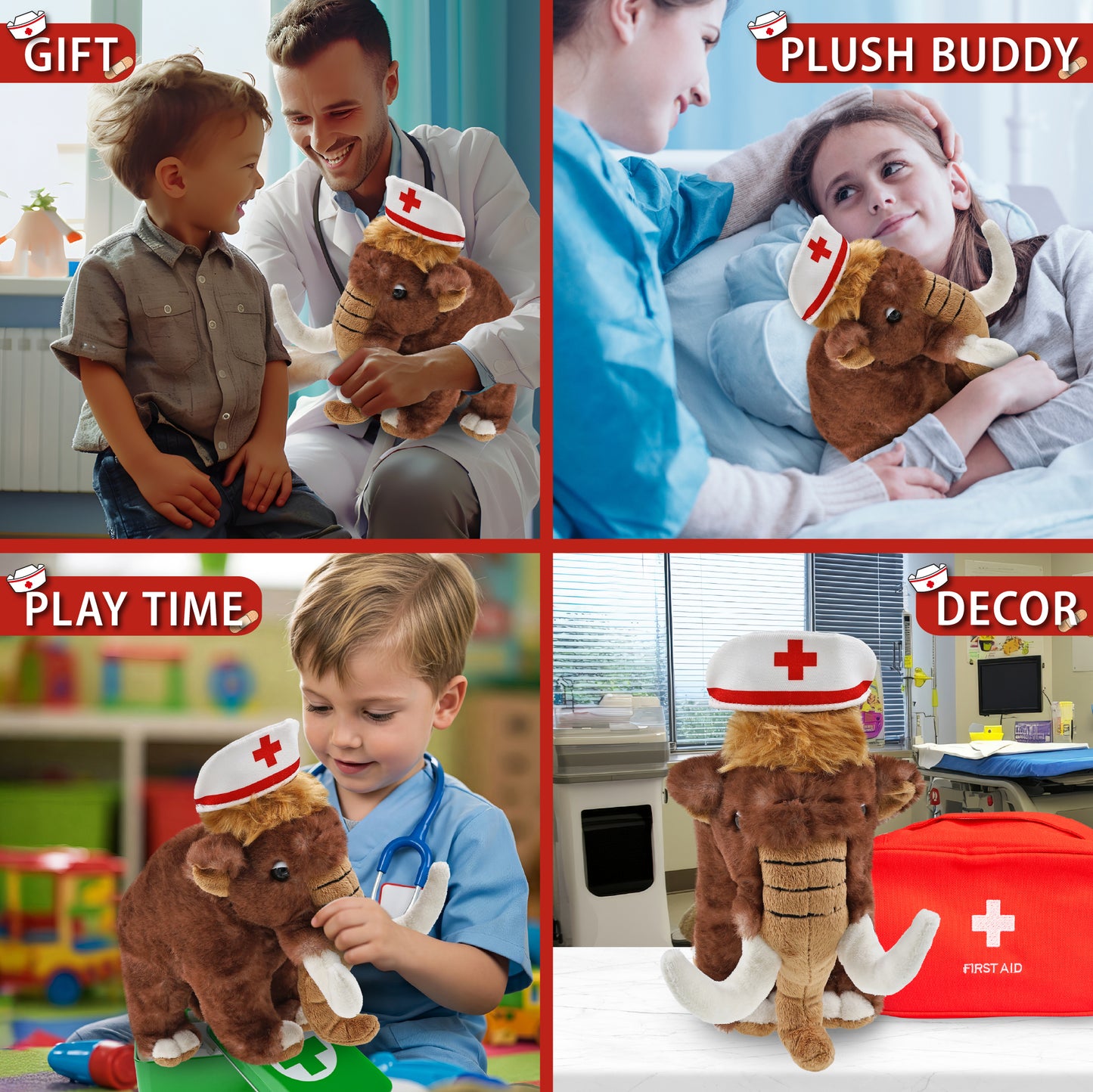 SUPER SOFT PLUSH - WILD MAMMOTH LARGE NURSE