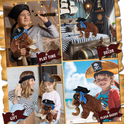 SUPER SOFT PLUSH - WILD MAMMOTH LARGE PIRATE DRESS UP