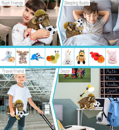 SUPER SOFT PLUSH - WILD MAMMOTH LARGE WITH SOCCER PLUSH