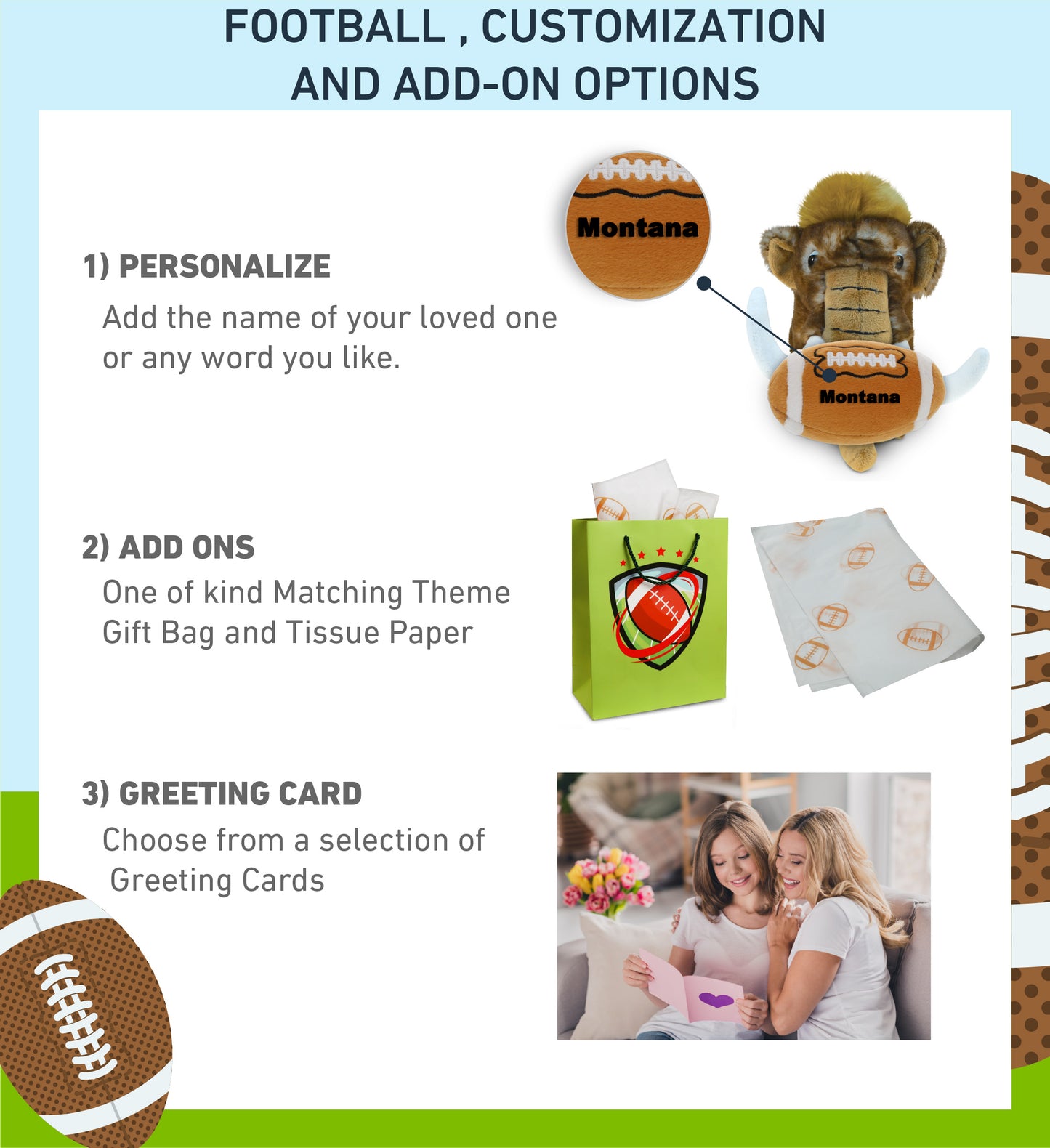 SUPER SOFT PLUSH - WILD MAMMOTH LARGE WITH FOOTBALL PLUSH