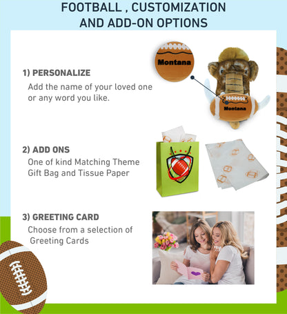 SUPER SOFT PLUSH - WILD MAMMOTH LARGE WITH FOOTBALL PLUSH