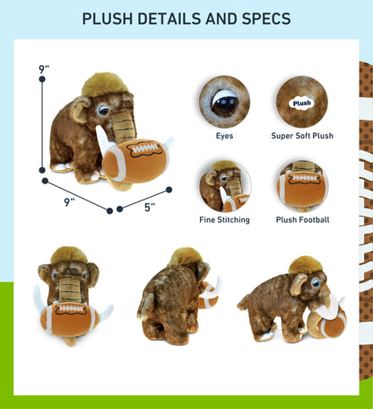 SUPER SOFT PLUSH - WILD MAMMOTH LARGE WITH FOOTBALL PLUSH