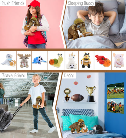 SUPER SOFT PLUSH - WILD MAMMOTH LARGE WITH FOOTBALL PLUSH