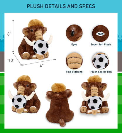 SUPER SOFT PLUSH - WILD MAMMOTH SMALL WITH SOCCER PLUSH