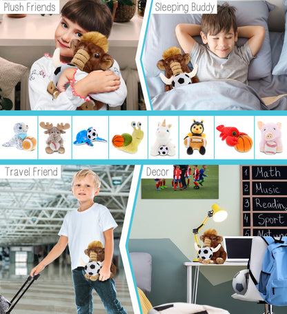 SUPER SOFT PLUSH - WILD MAMMOTH SMALL WITH SOCCER PLUSH