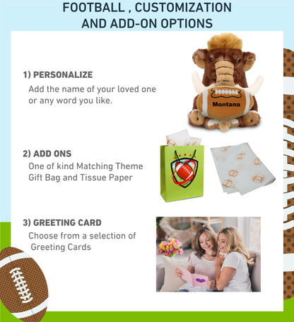 SUPER SOFT PLUSH - WILD MAMMOTH SMALL WITH FOOTBALL PLUSH