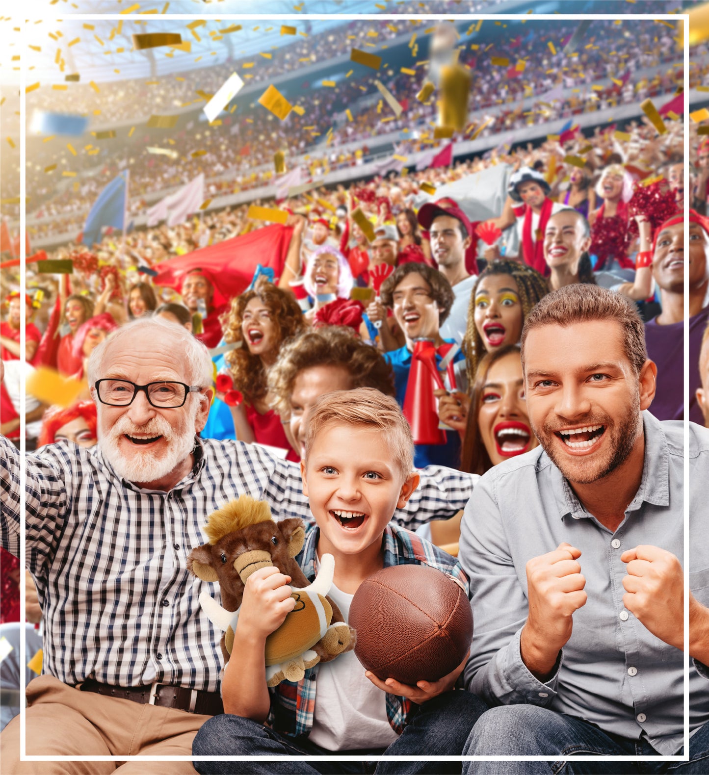 SUPER SOFT PLUSH - WILD MAMMOTH SMALL WITH FOOTBALL PLUSH