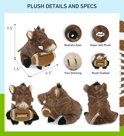 SUPER SOFT PLUSH - WILD BOAR WITH FOOTBALL PLUSH