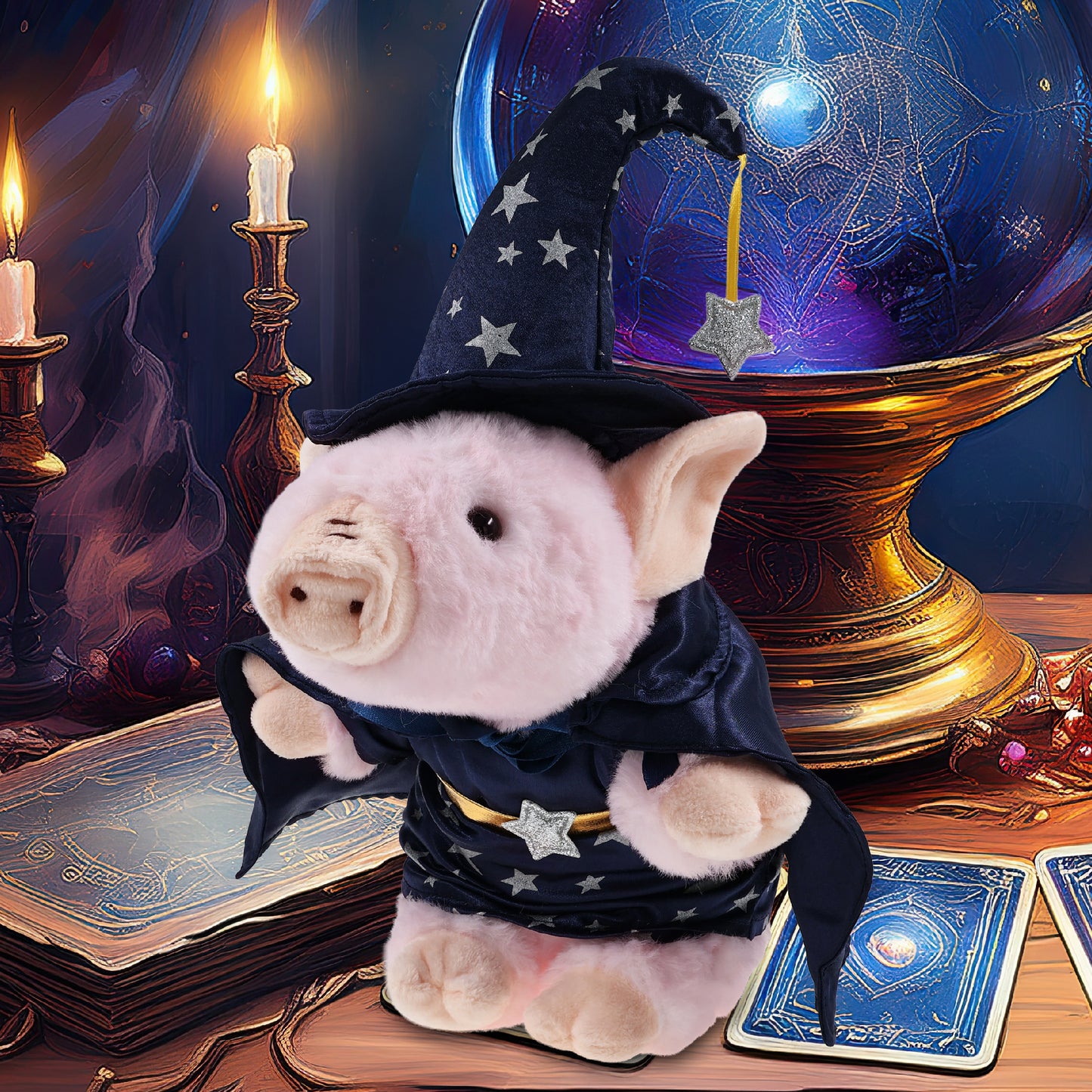 SUPER SOFT PLUSH - SQUAT PIGGY WIZARD