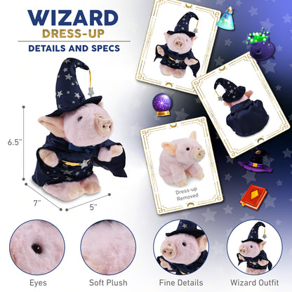 SUPER SOFT PLUSH - SQUAT PIGGY WIZARD