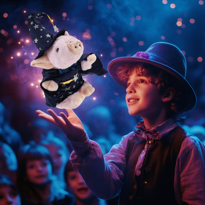 SUPER SOFT PLUSH - SQUAT PIGGY WIZARD