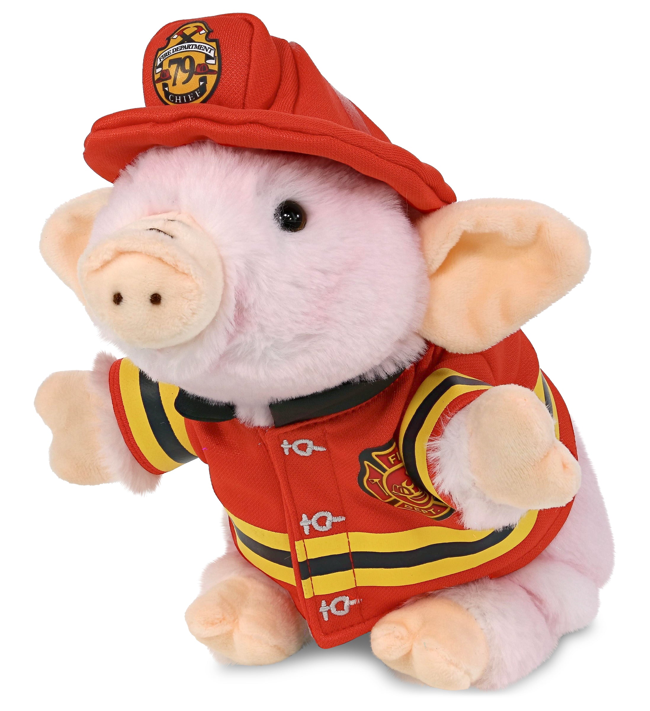 PLUSH FIREMAN - SUPER SOFT PLUSH - SQUAT PIGGY