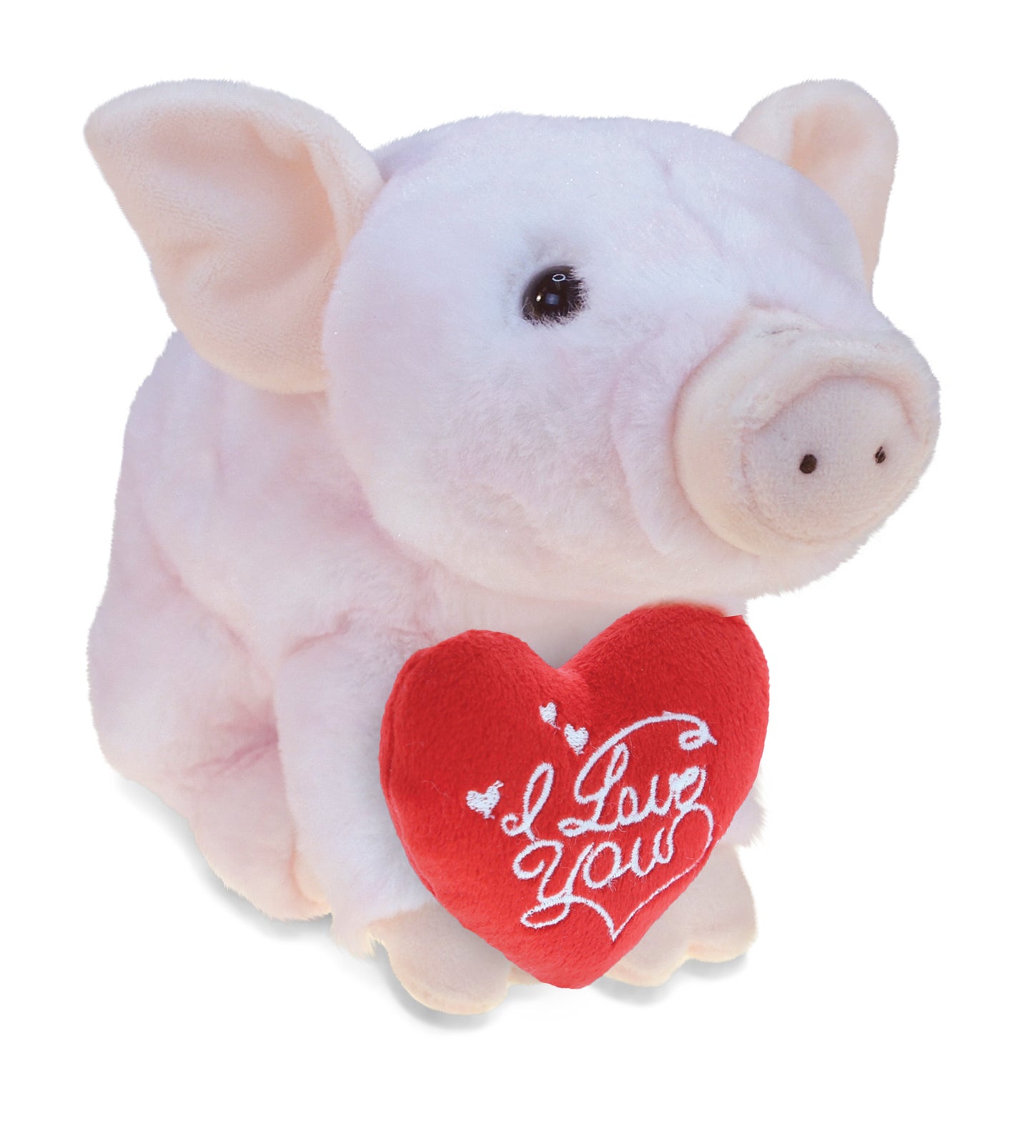 PLUSH I LOVE YOU RED HEART - SUPER SOFT PLUSH - SQUAT PIGGY