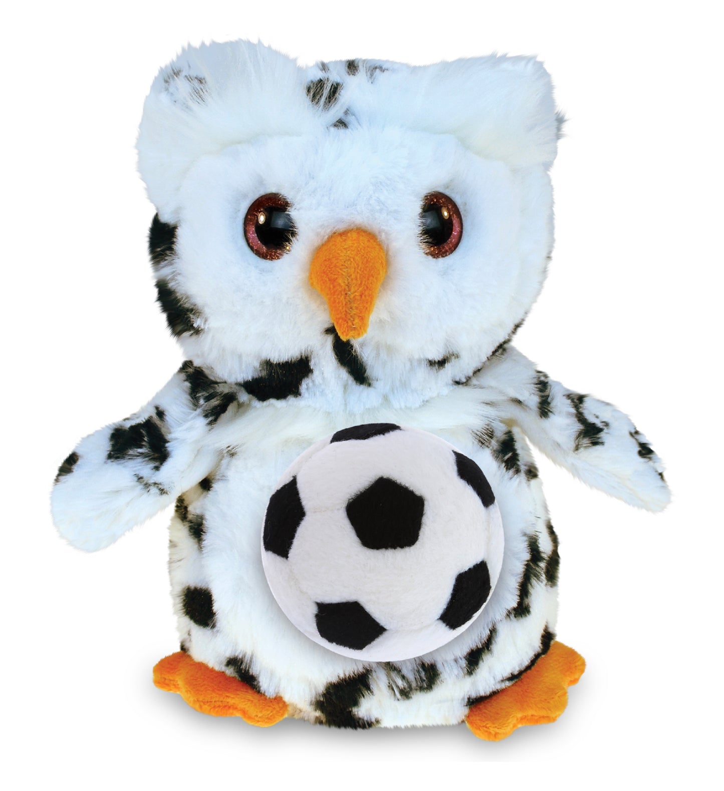 SUPER SOFT PLUSH - WHITE OWL WITH SOCCER PLUSH