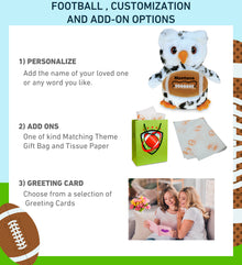 SUPER SOFT PLUSH - WHITE OWL WITH FOOTBALL PLUSH