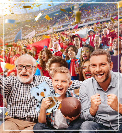 SUPER SOFT PLUSH - WHITE OWL WITH FOOTBALL PLUSH