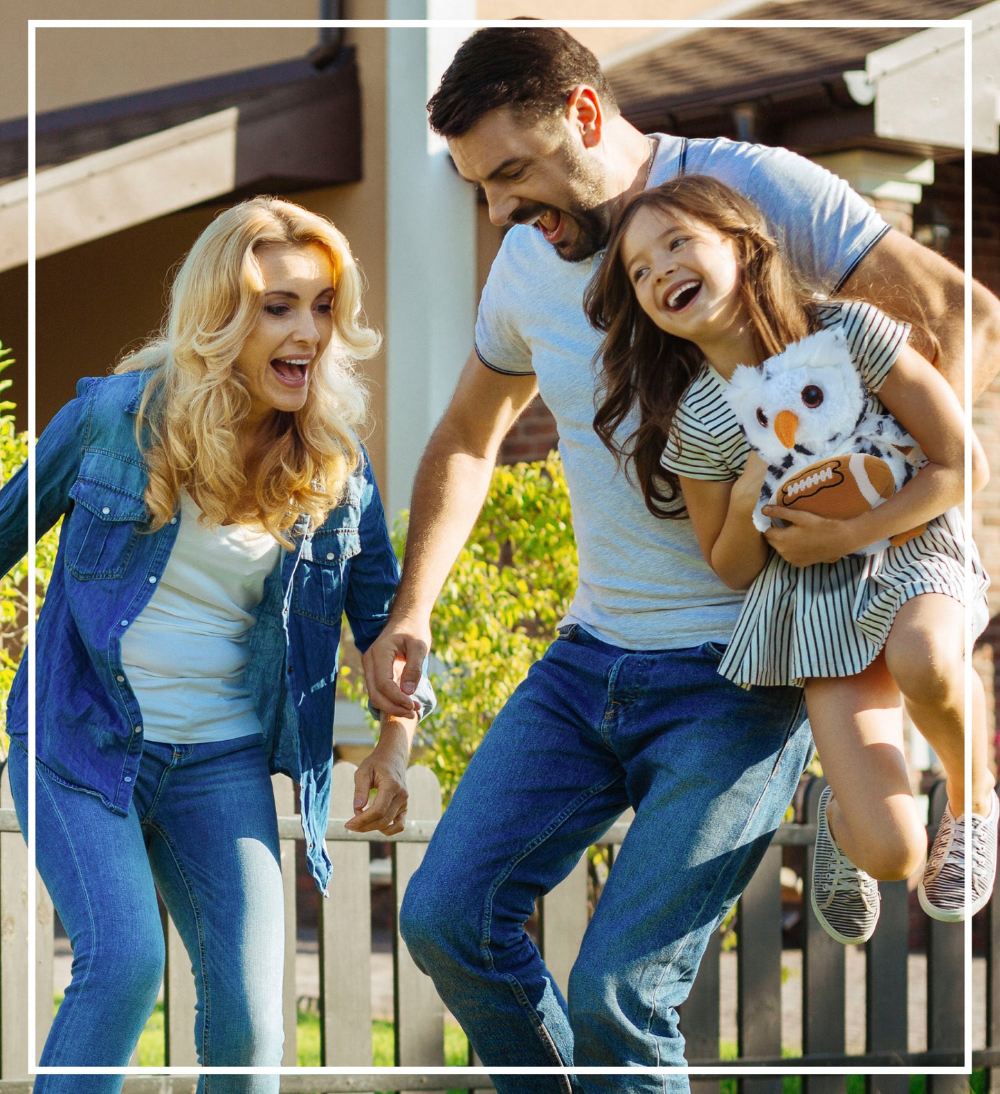 SUPER SOFT PLUSH - WHITE OWL WITH FOOTBALL PLUSH