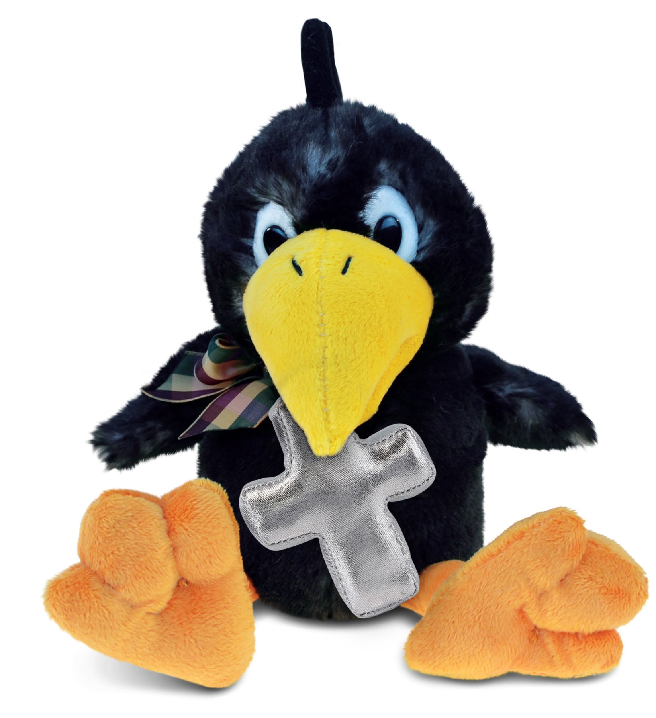 PLUSH CROSS - SUPER SOFT PLUSH - SITTING CROW
