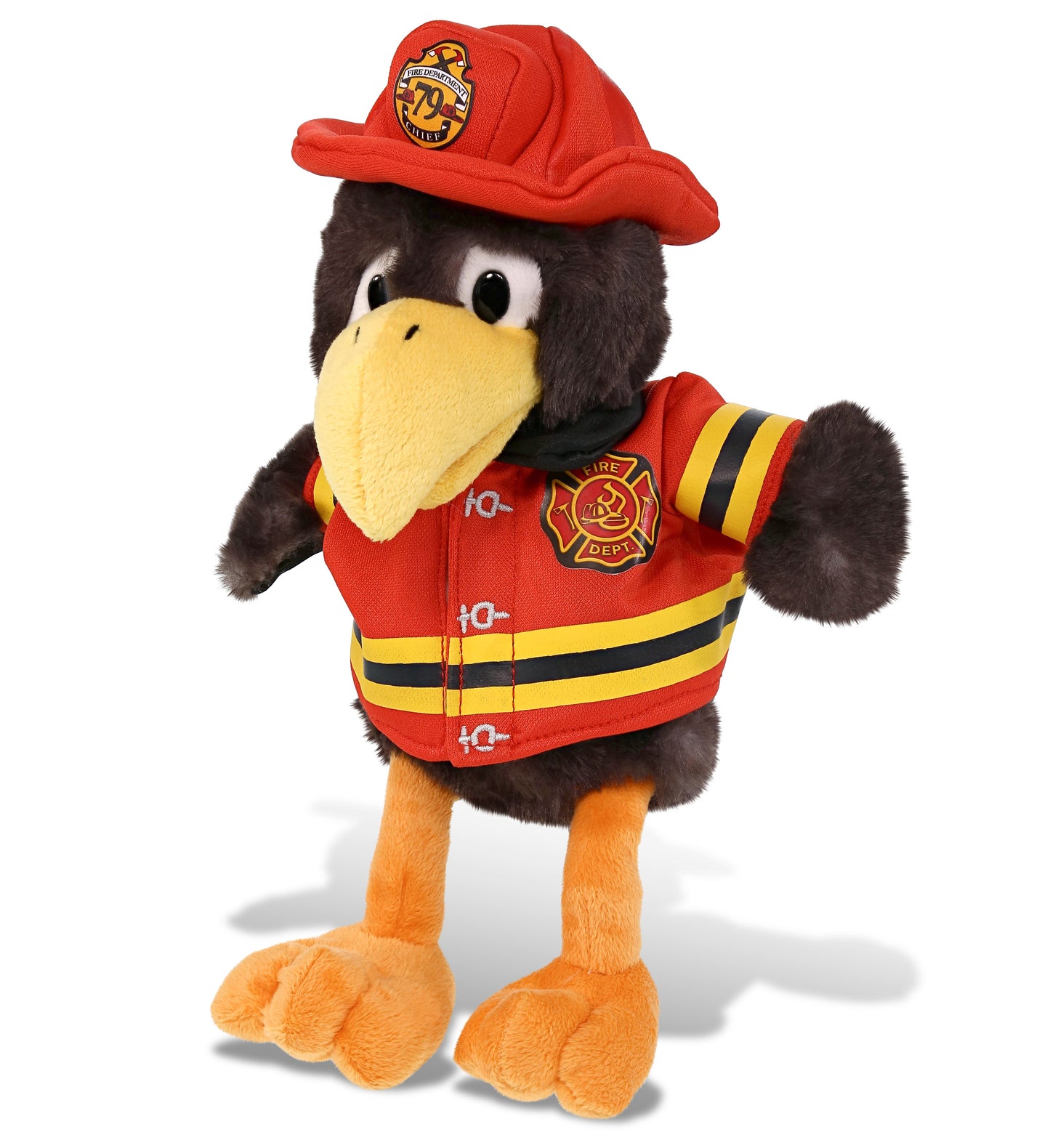 PLUSH FIREMAN - SUPER SOFT PLUSH - SITTING CROW